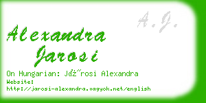 alexandra jarosi business card